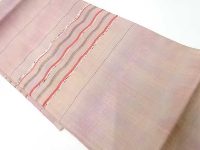 JAPANESE FUKURO OBI / WOVEN WAVY STRIPE